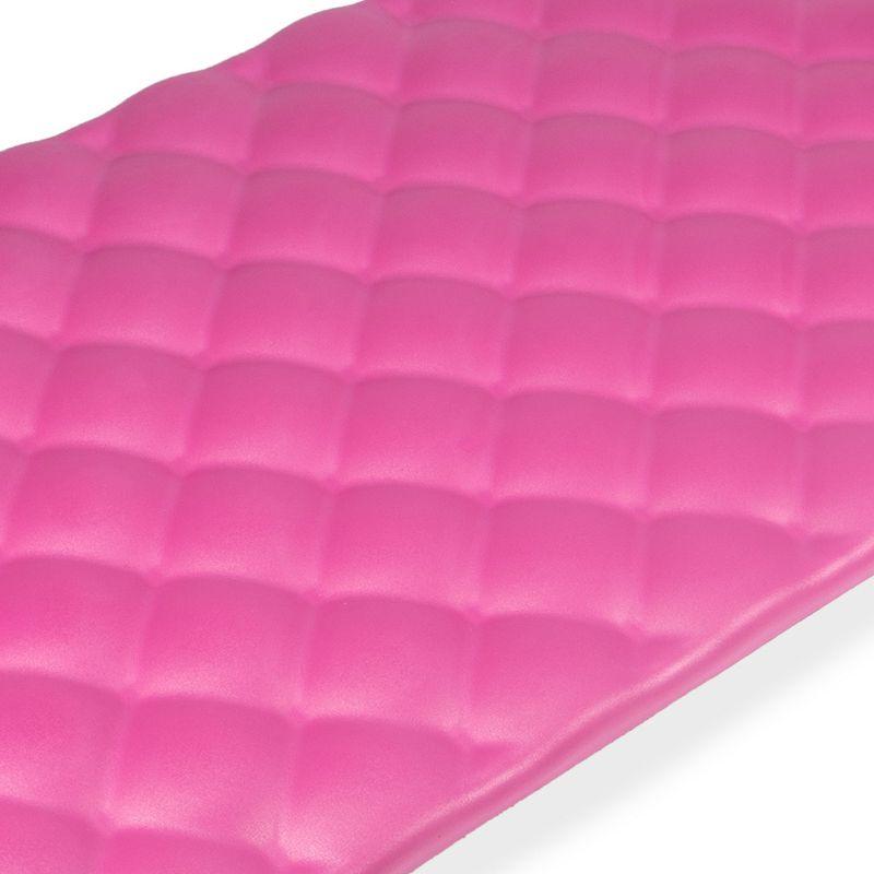 Kelsyus 72 Inch Laguna Lounger Portable Roll Up Foam Floating Mat with Built In Oversized Pillow for Swimming Pool, Lake, Beach, Pink