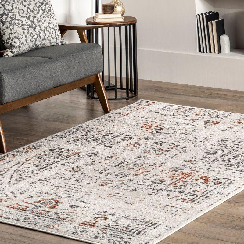 Nuloom Arlena Oriental/Persian 5x8 Indoor Area Rug for Living Room Bedroom Dining Room Kitchen, Red/Ivory