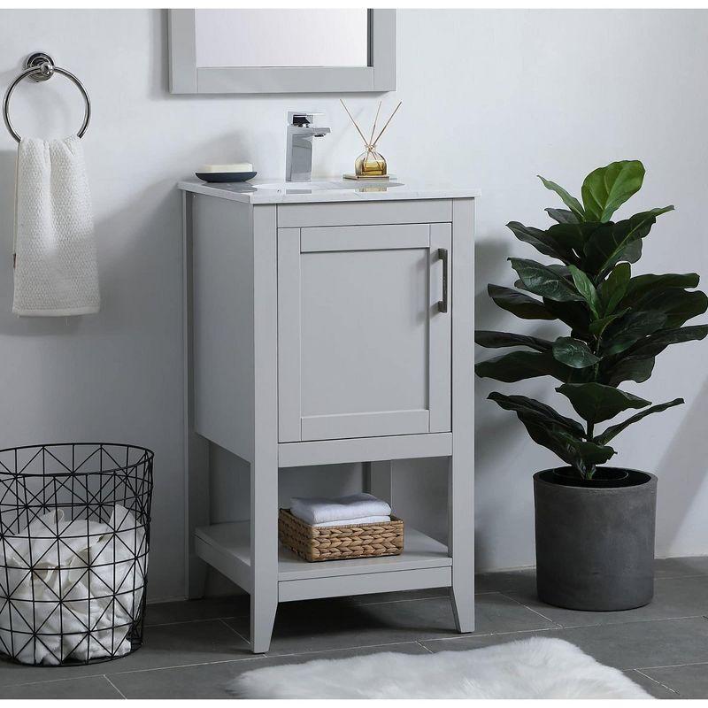 Elegant Lighting 18 inch Single Bathroom Vanity in Grey