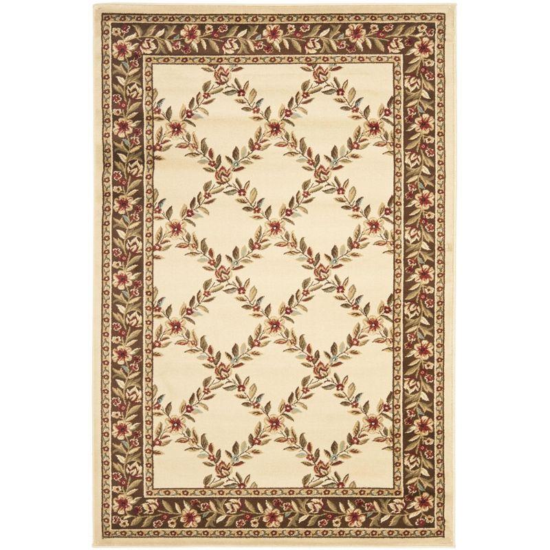 Lyndhurst LNH557 Power Loomed Accent Rug - Ivory/Brown - 3'3"x5'3" - Safavieh