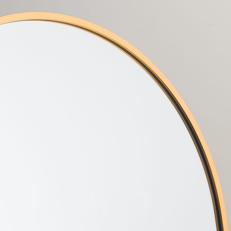 Dovelina Modern Metal Arched Wall Mirror Bathroom Vanity Mirror (Set of 2) - 24" x 36",Gold