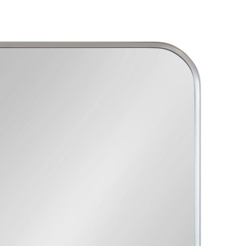 Kate and Laurel Zayda Radius Rectangle Framed Wall Mirror, 20x30, Silver