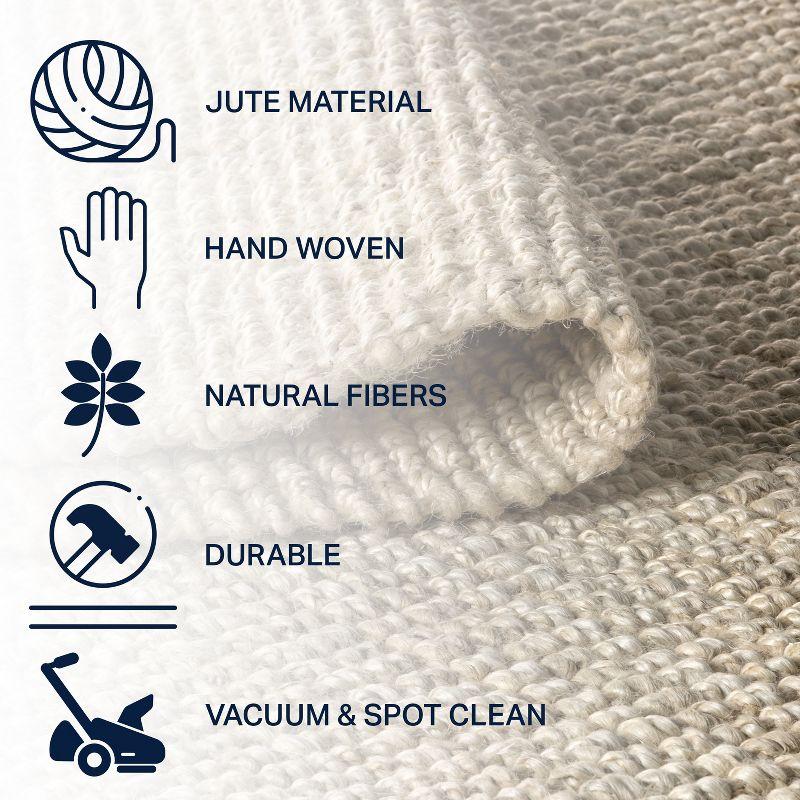 3'x5' Pata Hand Woven Chunky Jute Area Rug, Light Ivory - JONATHAN Y