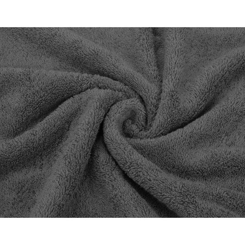 American Soft Linen Salem 6 Piece Towel Set, 100% Cotton Bath Towels for Bathroom, Dark Gray