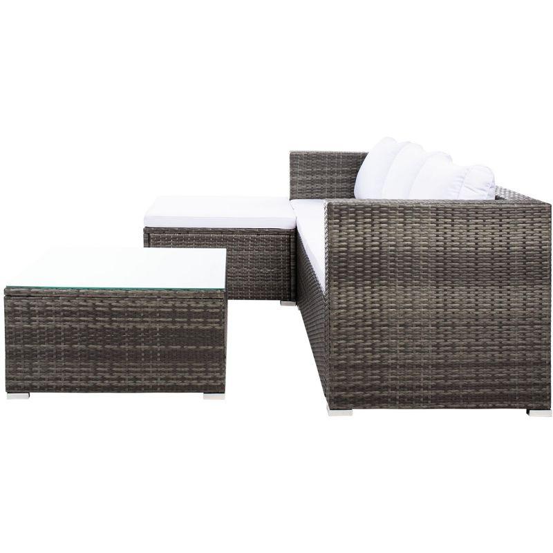 Madalina Living Set - Indoor/Outdoor - PAT7509 - Grey Brown/White - Safavieh