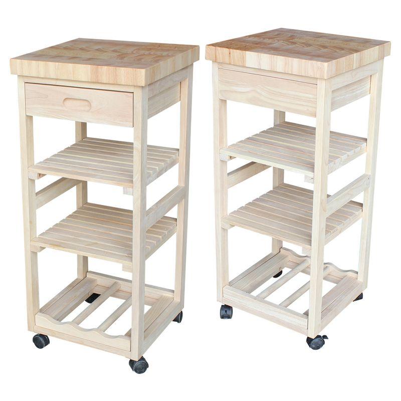 Ashley Kitchen Trolley - Unfinished - International Concepts