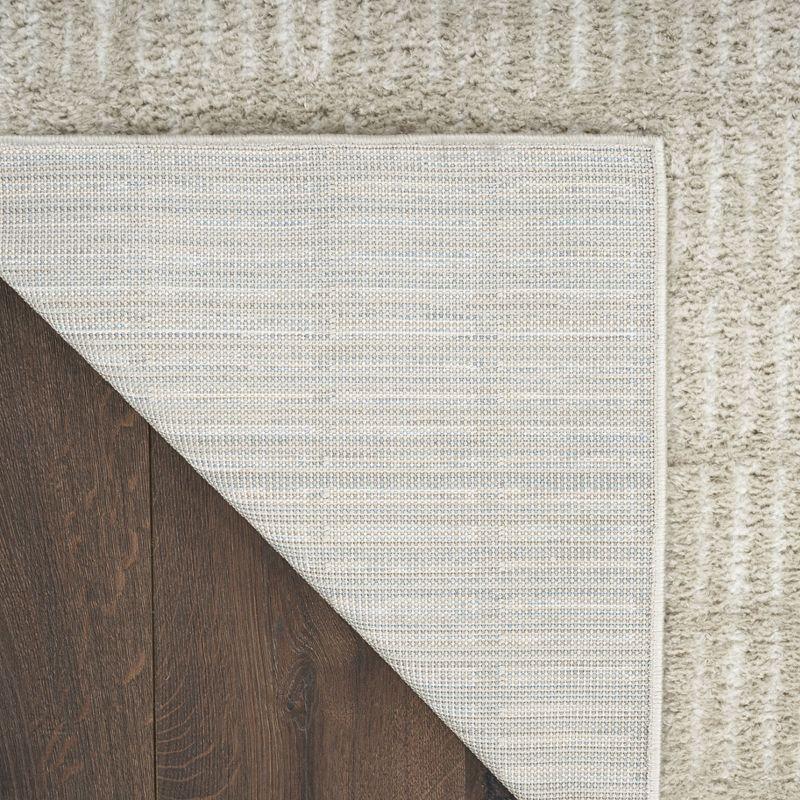 Nourison Cozy Modern Abstract Indoor Area Rug Grey Ivory 7'10"x9'10"