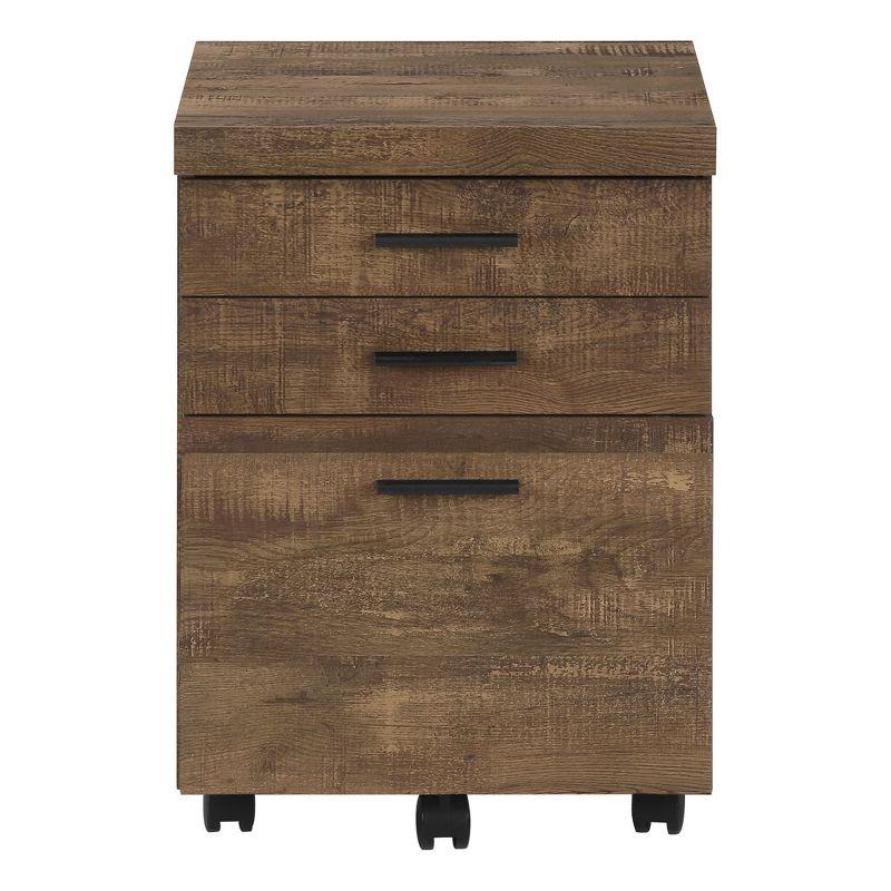 Millwood Pines File Cabinet, Rolling Mobile, Storage Drawers, Printer Stand, Office, Work, Brown Laminate, Contemporary, Modern
