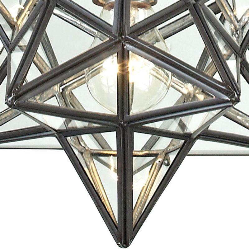 Star 1-Light Mini Pendant in Oiled Bronze with Clear Glass