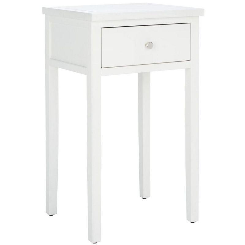 Abel Nightstand with Storage Drawers - White - Safavieh.