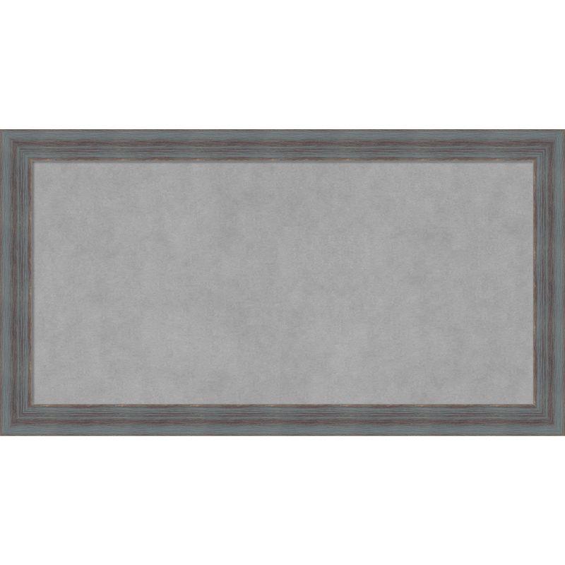 Dixie Blue Grey Rustic Wood Framed Magnetic Board