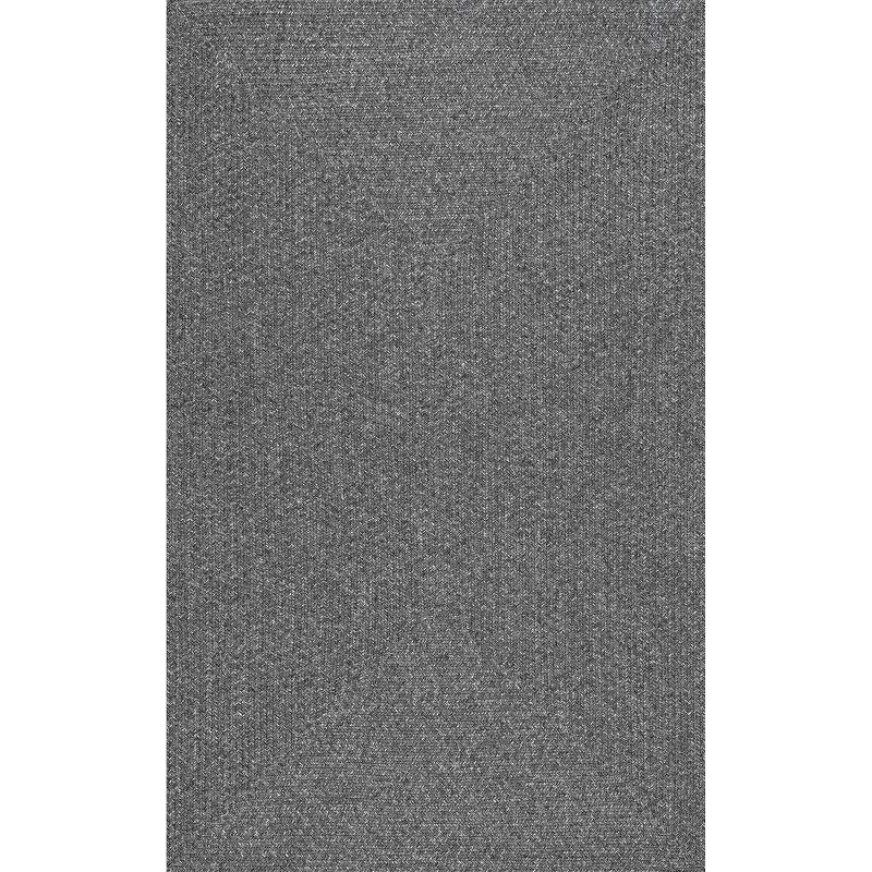 nuLOOM Wynn Braided Indoor/Outdoor Area Rug, Oval 3' x 5', Charcoal