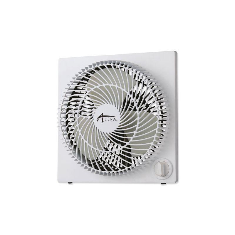 Alera 9" 3-Speed Desktop Box Fan, Plastic, White