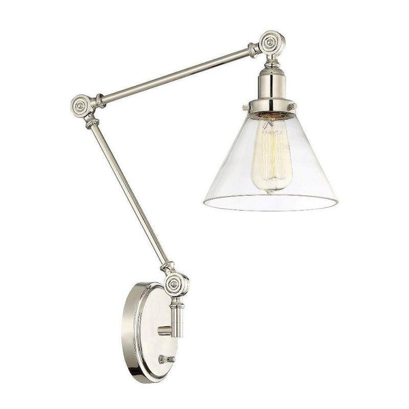 Savoy House Drake 1 - Light Swing Arm Lamp in  Polished Nickel