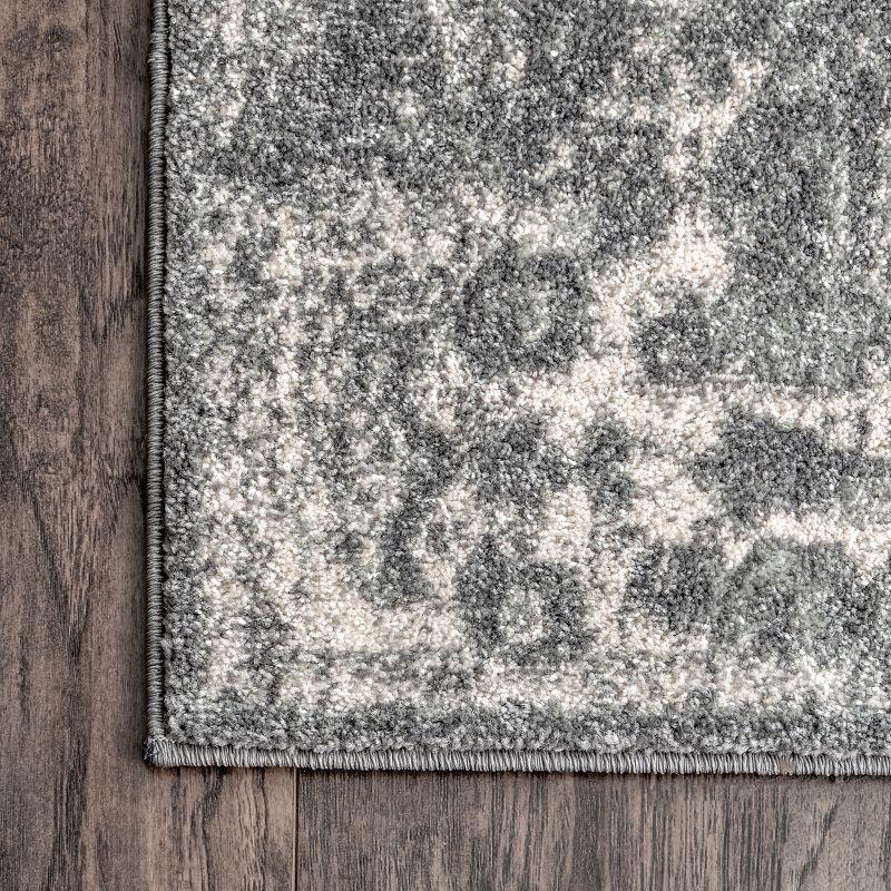 Nuloom Maranda Oriental/Persian 5x7 Indoor Area Rug for Living Room Bedroom Dining Room Kitchen, Dark Grey/Ivory