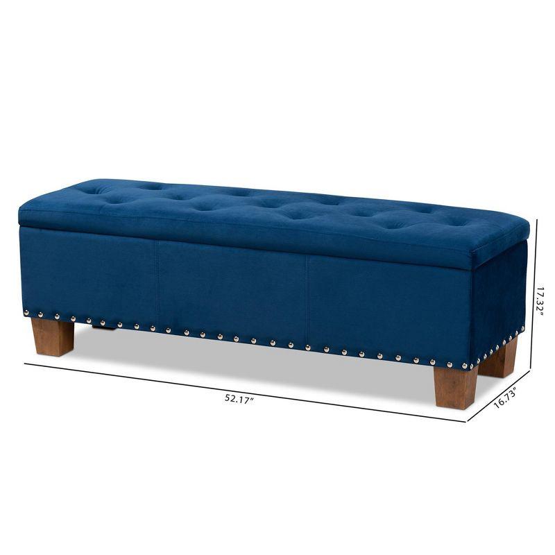 Hannah Velvet Upholstered Button Tufted Storage Ottoman Bench -  Baxton Studio