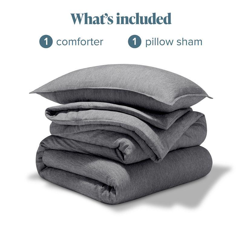 Bare Home Bare Home Heathered Comforter Set - Ultra-Soft - Goose Down Alternative - All Season Warmth