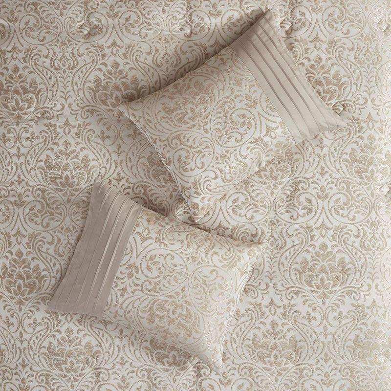 Madison Park Emilia 12 Piece Jacquard Comforter Set with Bed Sheets