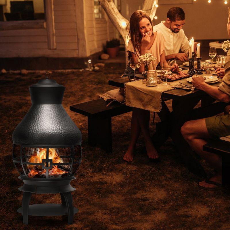 Heatmaxx Round Cast Iron Wood Burning Smokeless Chimnea