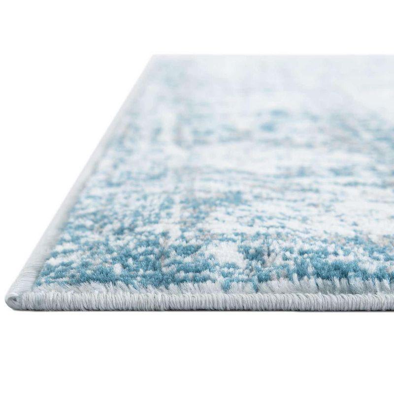 Unique Loom 4' 0 x 6' 0 Sofia Casino Light Blue Area Rug