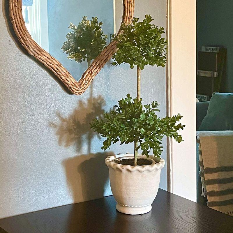 Sullivans Artificial Double Boxwood Topiary 21"H Green