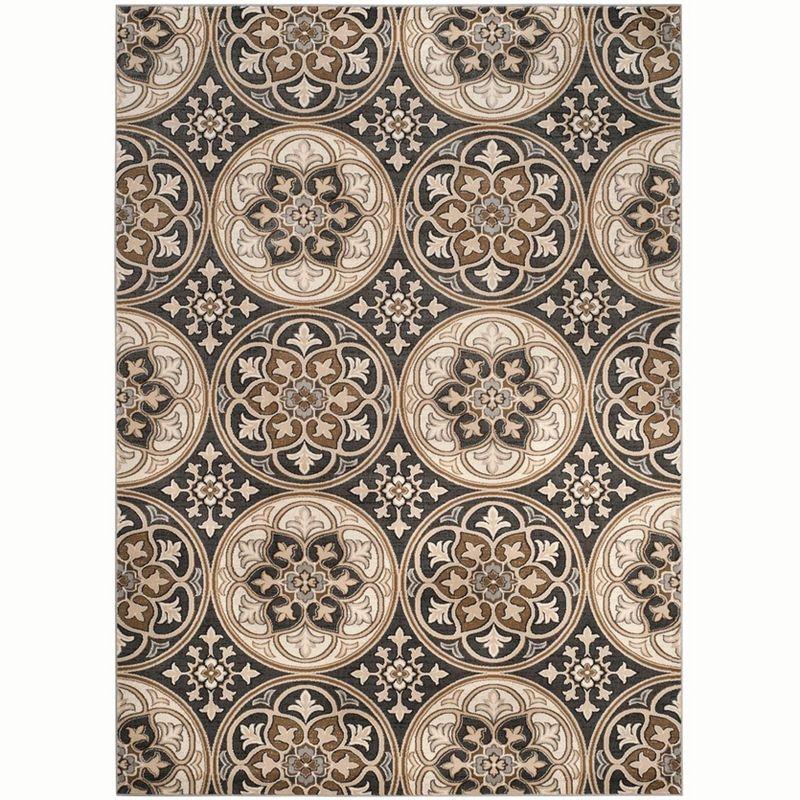 Lyndhurst LNH341 Power Loomed Area Rug - Light Grey/Beige - 8'x11' - Safavieh