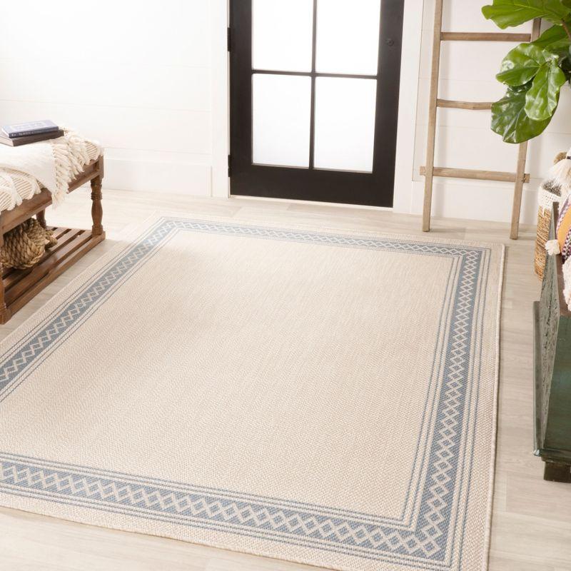 Lucia Classic Diamond Border Indoor/Outdoor Area Rug - JONATHAN Y