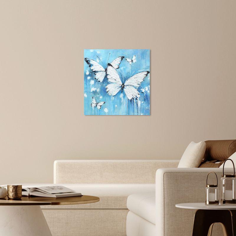 Art Remedy Art Remedy Textured Blue Butterflies Framed Butterfly 56175