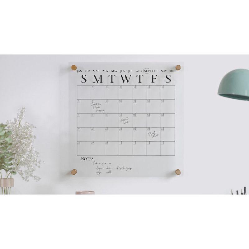 Thomas Martha Stewart Acrylic Wall Calendar with Dry Erase Marker and Mounting Hardware