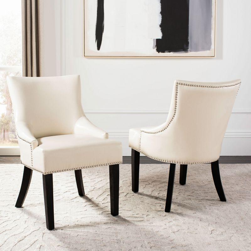 Lotus 19"H Side Chair (Set of 2) with Nail Heads  - Safavieh