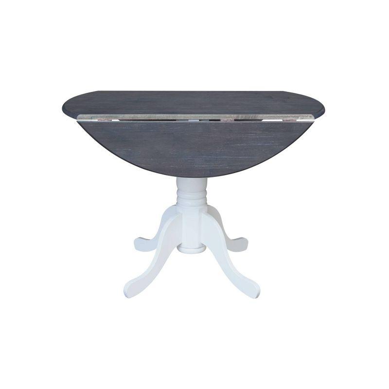 42" Mason Round Dual Drop Leaf Dining Table - International Concepts