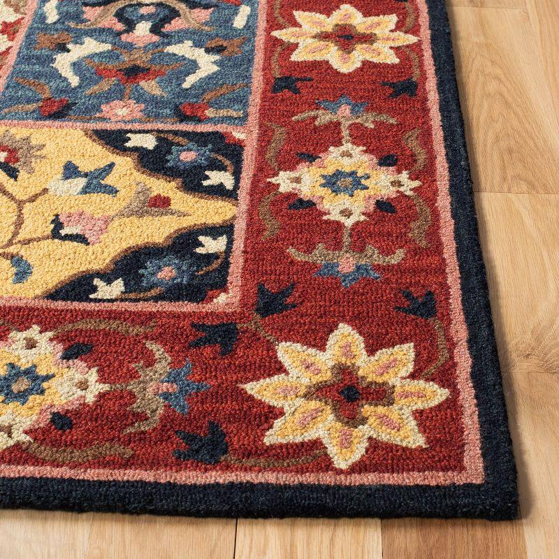 Rustic-Chic Red Wool 8' x 10' Hand-Tufted Area Rug