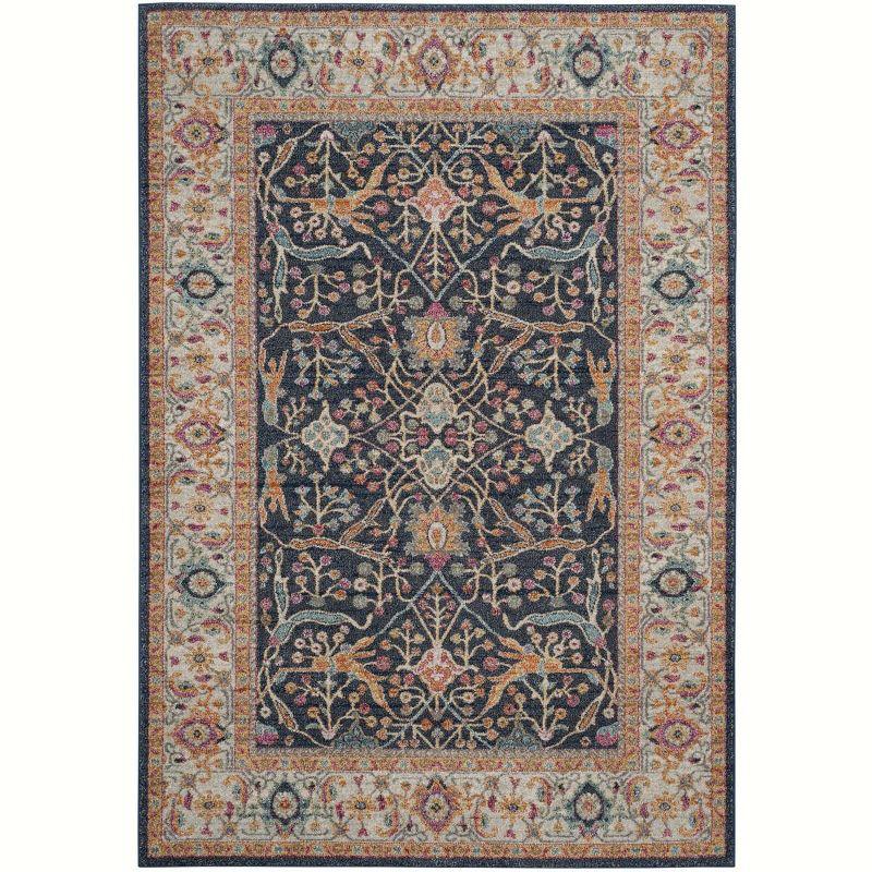 Madison MAD612 Power Loomed Indoor Area Rug - Navy/Creme - 5'3"x7'6" - Safavieh.
