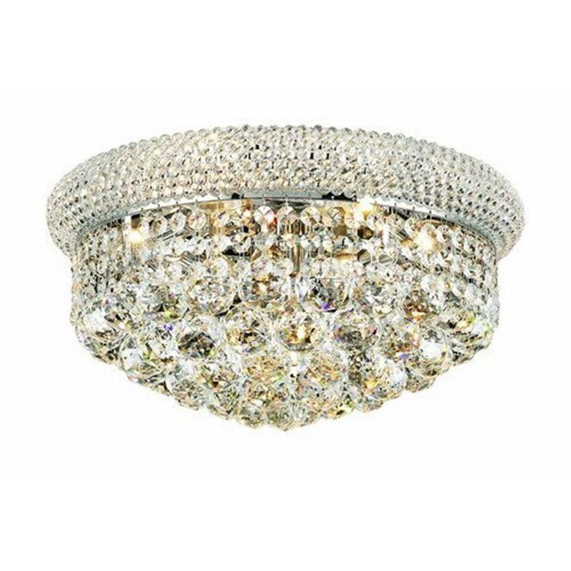 Elegant Lighting Primo 8 light Chrome Flush Mount Clear Royal Cut Crystal