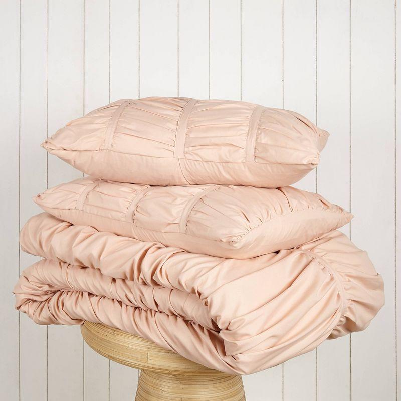Modern Heirloom Emily Ruched Solid Textured Comforter Set