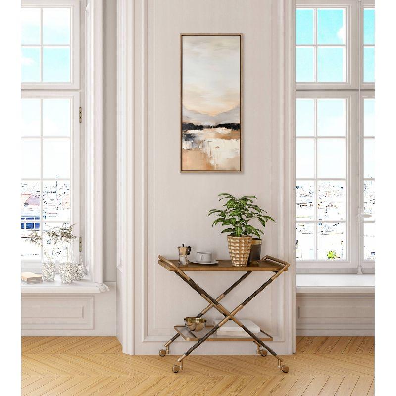 Kate & Laurel All Things Decor 18"x40" Sylvie Peaceful Landscape III Framed Canvas by Amy Lighthall Gold