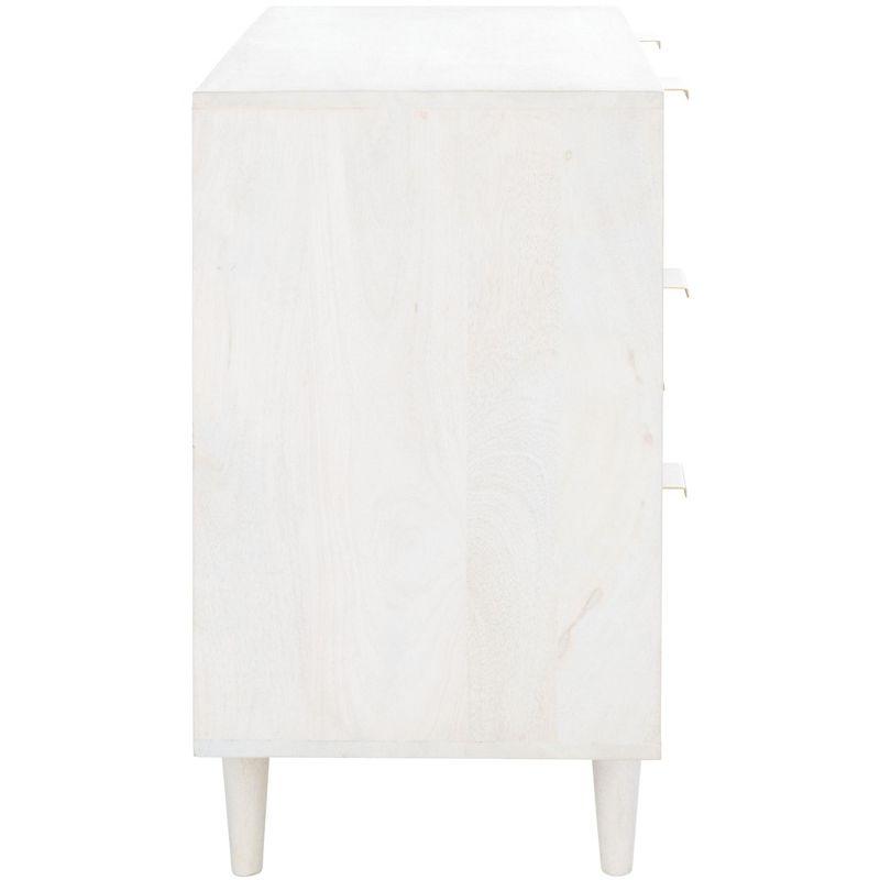 Zinnia 3 Drawer Chest - CHS9000 - White Washed/Brass - Safavieh