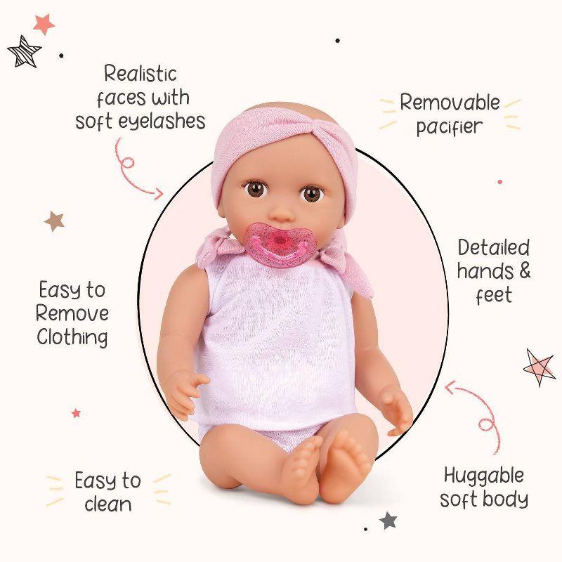 LullaBaby 14" Baby Doll & Double Stroller Accessory Set - Pink & Golden Stars