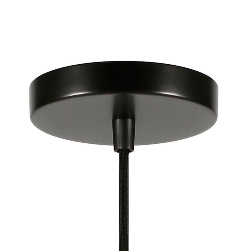 Zaria 8" Black Brushed Nickel Drum Pendant Light