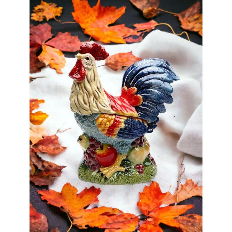 Kevins Gift Shoppe Ceramic Colorful Rooster Cookie Jar