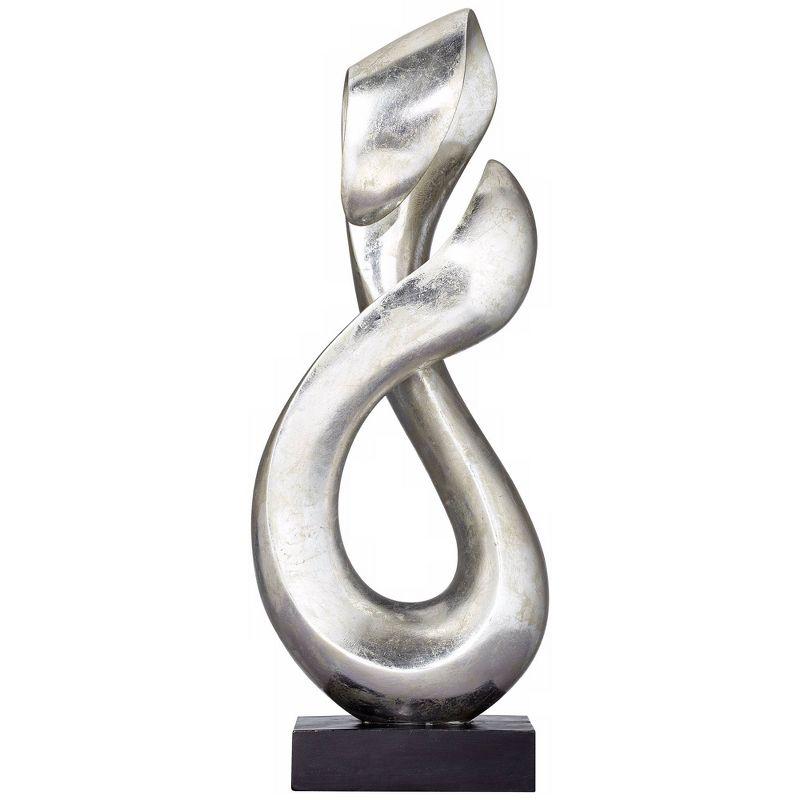 Studio 55D Open Infinity 24 1/2" High Silver Finish Modern Sculpture