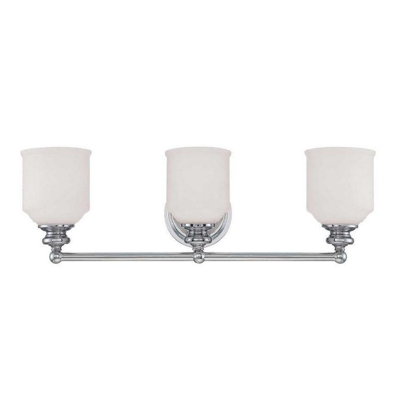 Savoy House Melrose 3 - Light Vanity in  Polished Chrome