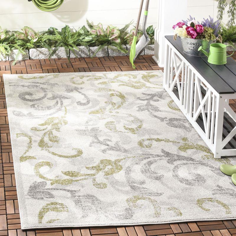 Amherst AMT428 Power Loomed Indoor Accent Rug - Ivory/Light Grey - 3'x5' - Safavieh