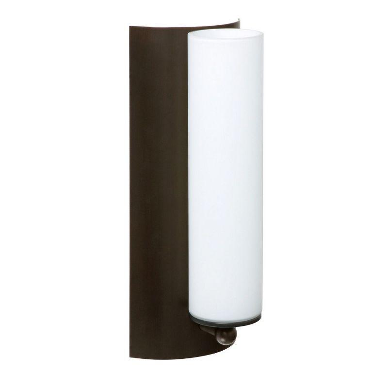 Metro Bronze 12" Dimmable Energy Star Wall Sconce with Opal Glass