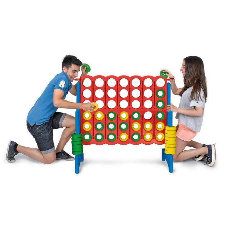 Feber Mega 4 In-Line Game (Primary Color) for Indoor or Outdoor Play