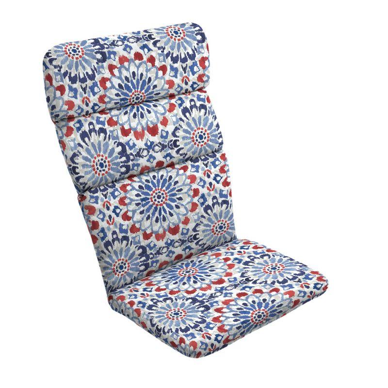 Clark Blue Boho-Chic Floral Adirondack Chair Cushion