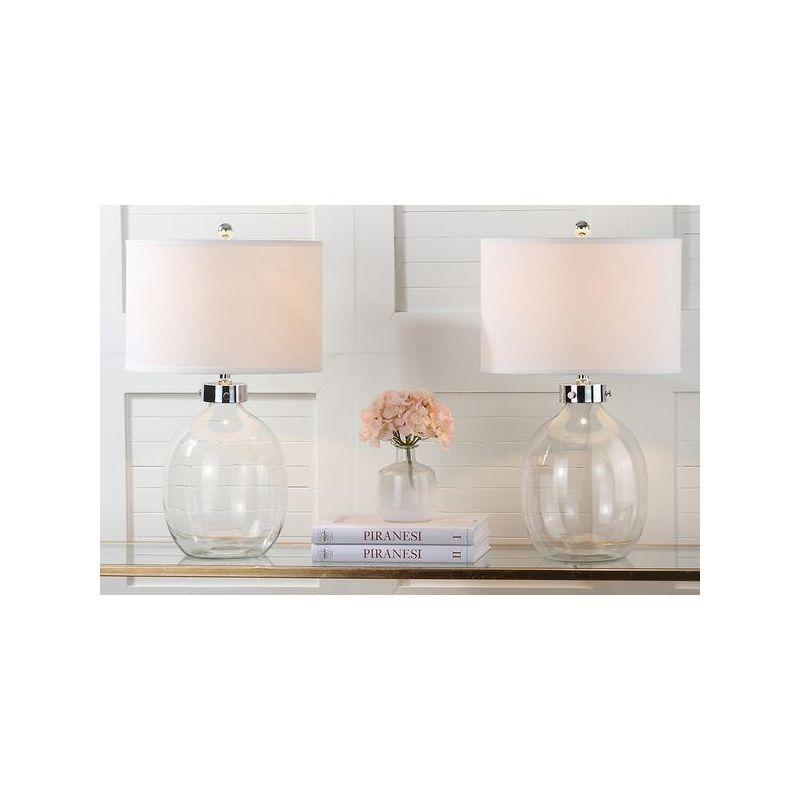 Neville Clear Glass Table Lamp (Set of 2) - LIT4067 - Glass - Safavieh