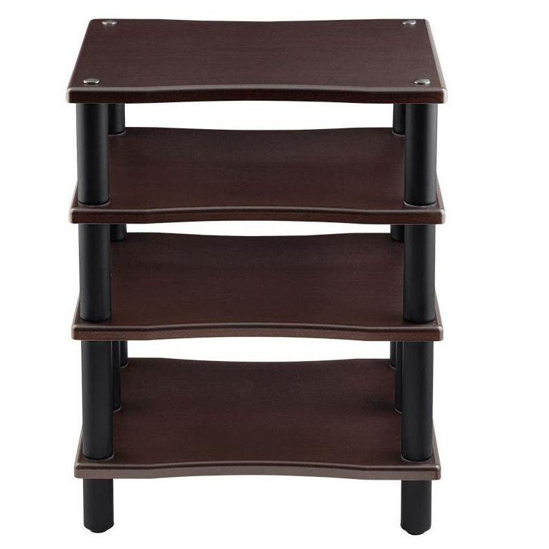 Monolith 4 Tier Audio Stand XL - Espresso, Open Air Design, Each Shelf Supports Up to 75 lbs., Perfect Way to Organize AV Components