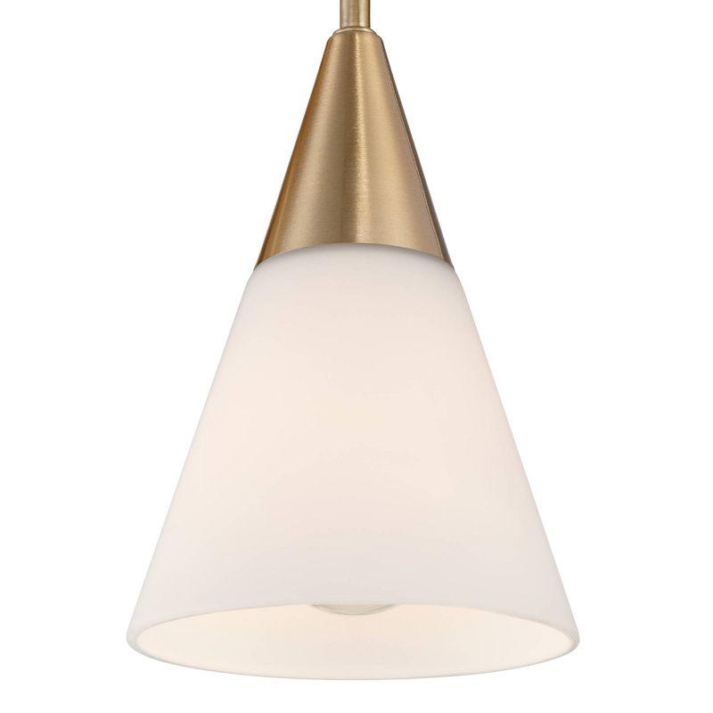 Possini Euro Design Possini Euro Amie 22" 3-Light Warm Brass and Opal Glass Bath Light