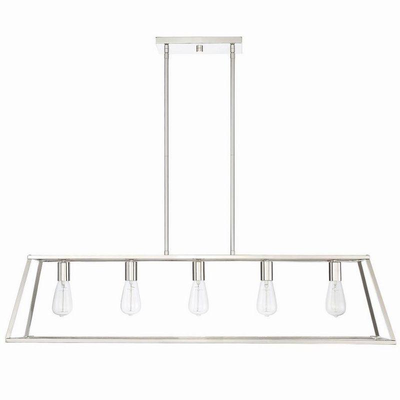 Denton Classic Bronze 44" Linear Chandelier with 5-Light Design